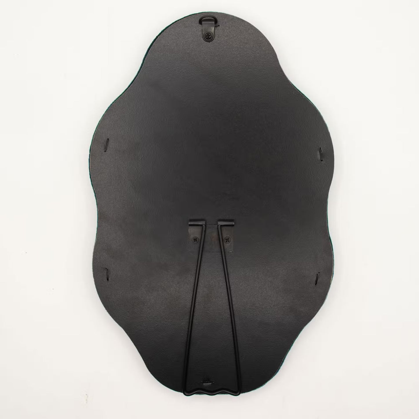 Miroir souple ondulé Galet ovale Bleu sarcelle royal