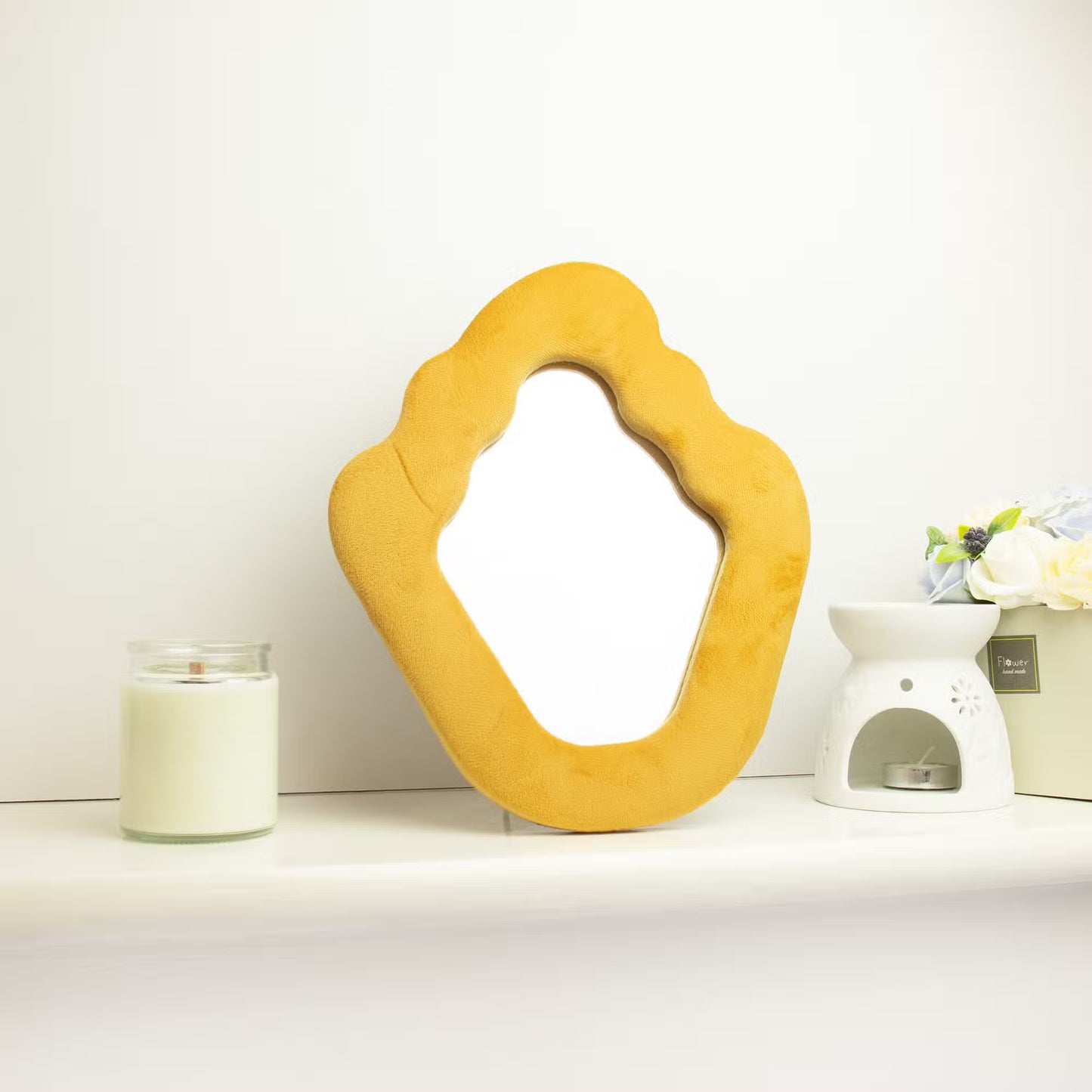 Miroir souple ondulé Flamme couleur Souci