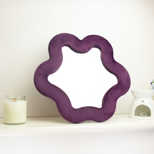 Miroir souple ondulé Étoile Mauve