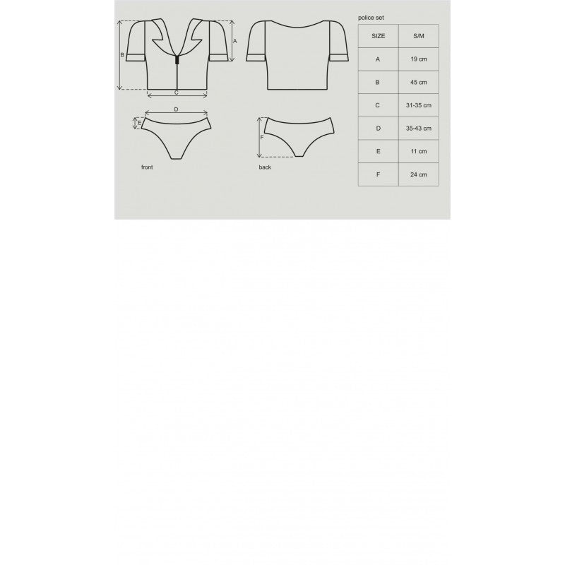 Police set Costume 6 pièces - Noir