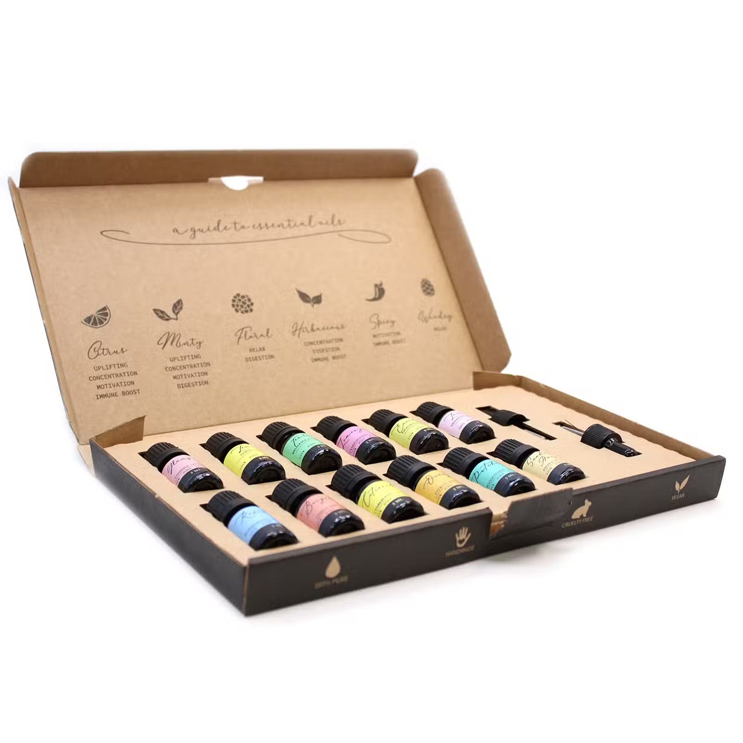 Coffret 12 huiles essentielles aromathérapie
