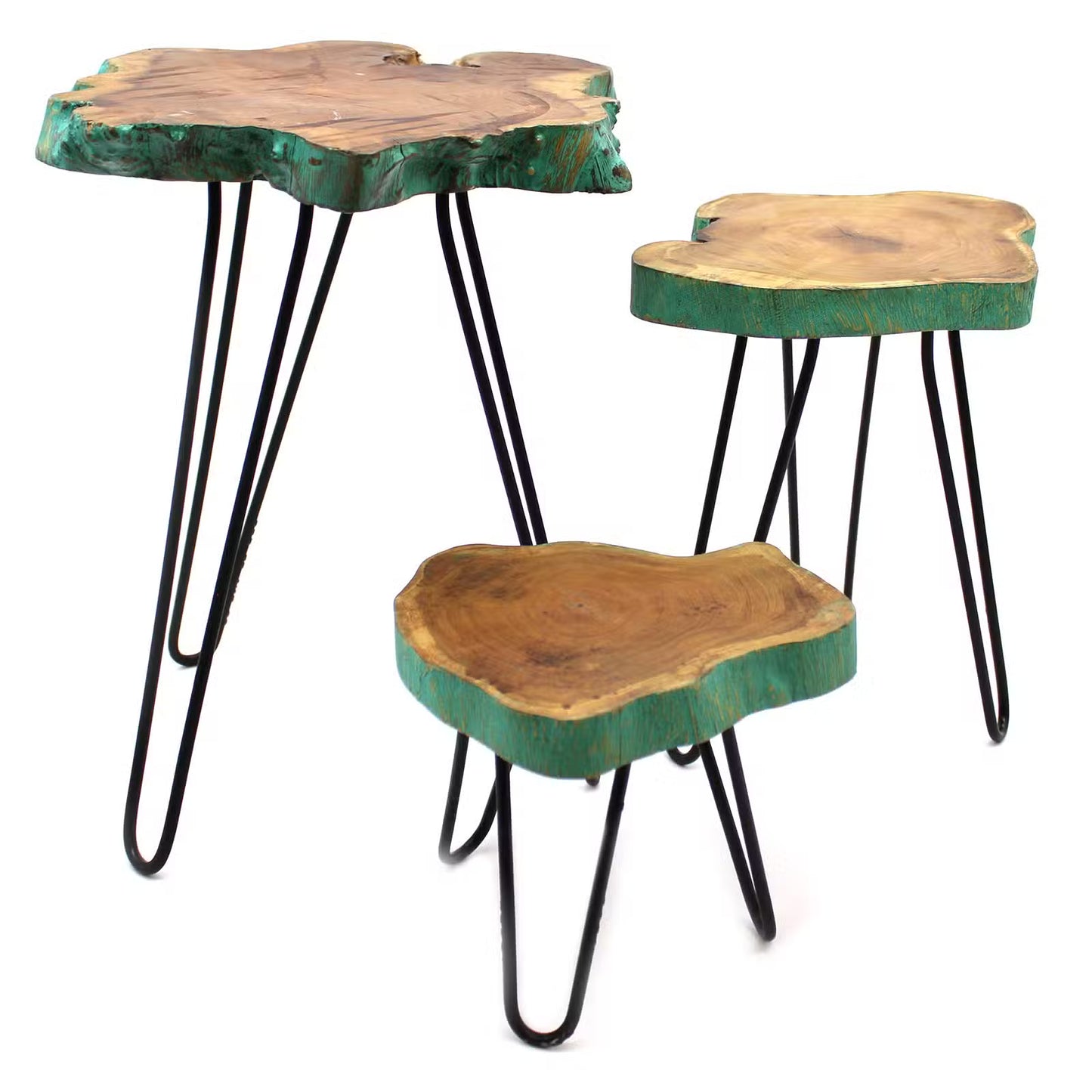 Lot de 3 supports à plantes en bois Gamell