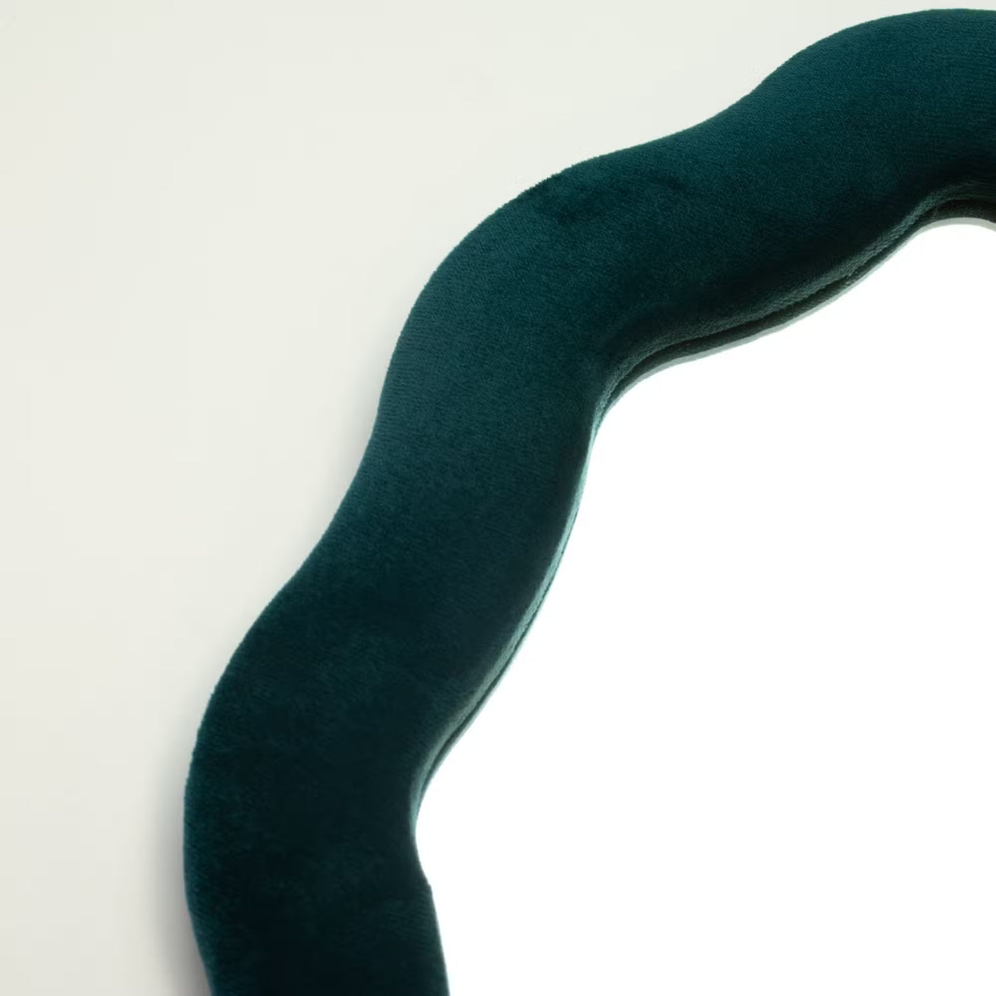 Miroir souple ondulé Galet ovale Bleu sarcelle royal