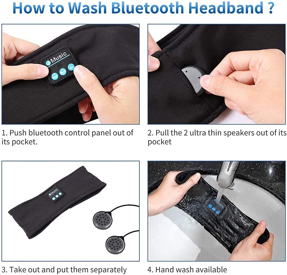 Masque de Sommeil Bluetooth Sans Fil — Écouteurs Intégrés