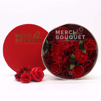 Boîte ronde - Fleurs de savon