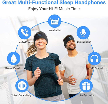 Masque de Sommeil Bluetooth Sans Fil — Écouteurs Intégrés