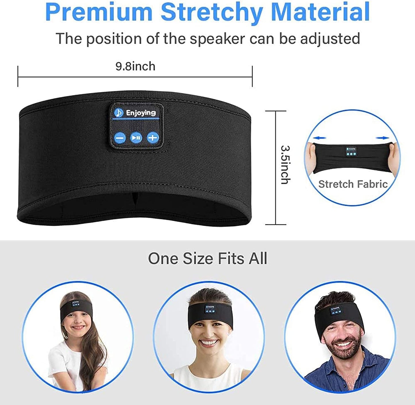 Masque de Sommeil Bluetooth Sans Fil — Écouteurs Intégrés