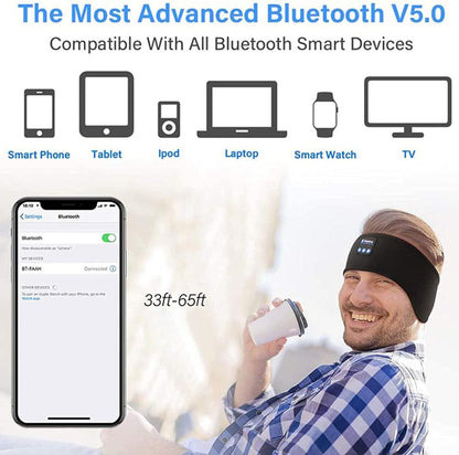 Masque de Sommeil Bluetooth Sans Fil — Écouteurs Intégrés