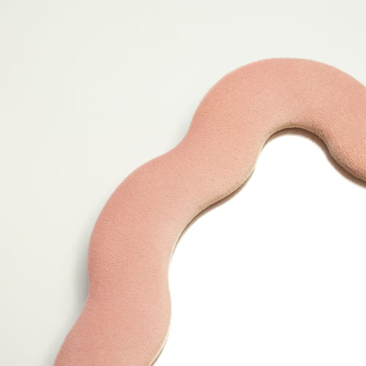 Miroir souple ondulé Galet carré Rose blush
