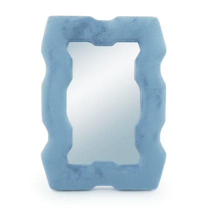 Miroir souple ondulé Cadre épais Bleu royal