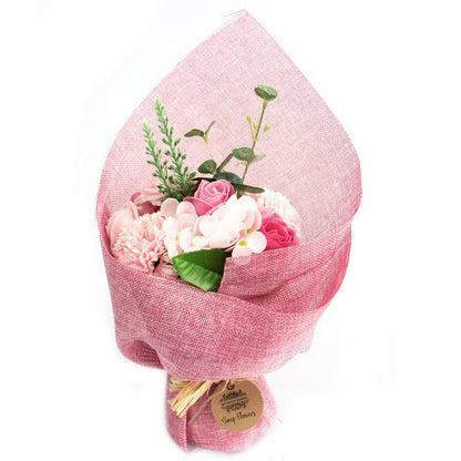Bouquet fleurs savon sur pied Rose
