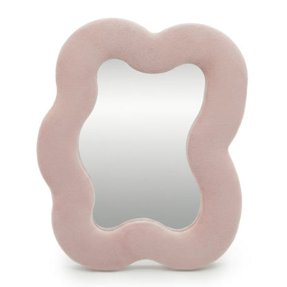Miroir souple ondulé Galet carré Rose blush