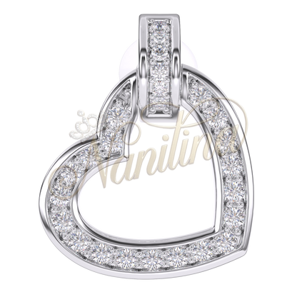 Boucles d'Oreilles Cœur Montecarlo 12mm Or & Noir - Cristal & Strass