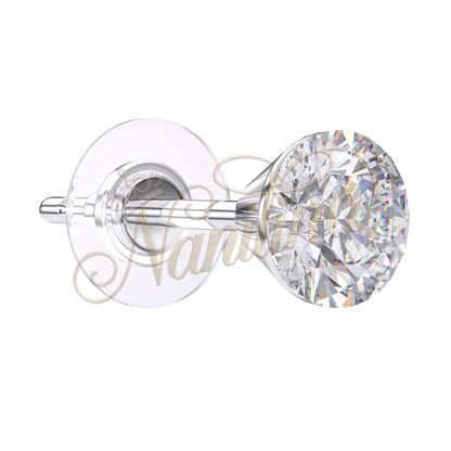 Boucles d'Oreilles Swarovski 4mm - Cristal Blanc Zircon Cubique