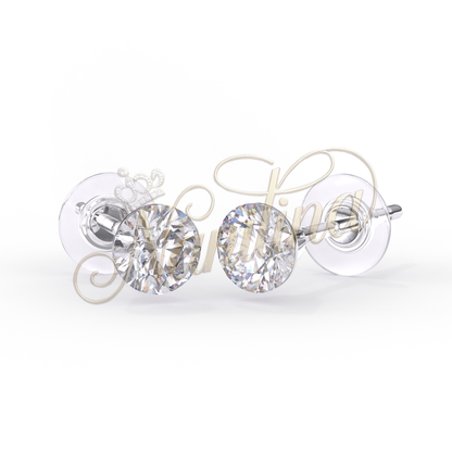 Boucles d'Oreilles Swarovski 4mm - Cristal Blanc Zircon Cubique