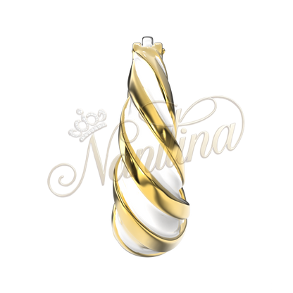 Boucles d'Oreilles ALARA 12mm Or & Blanc - Vintage