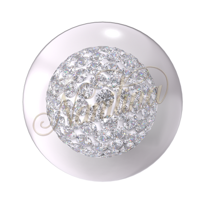 Boucles d'Oreilles Double Boule 8mm/14mm - Perle Blanche Cristal