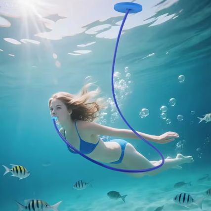 Tuba Pliable en Silicone Anti-Étouffement — Natation & Plongée