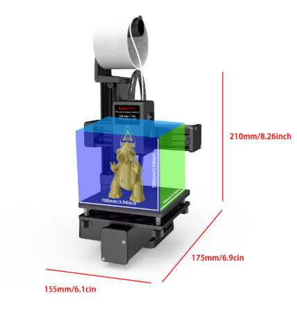 Imprimante 3D EasyThreed — Compatible PLA & TPU, Filament 1,75mm