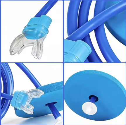 Tuba Pliable en Silicone Anti-Étouffement — Natation & Plongée