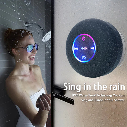 Mini Enceinte Bluetooth Waterproof avec Ventouse – Douche, Cuisine, Voiture