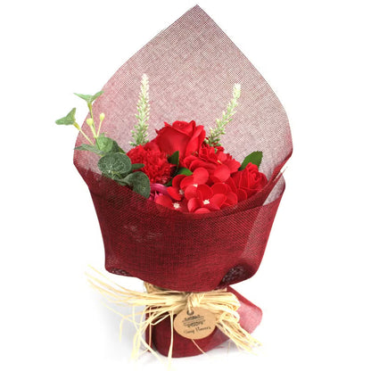 Bouquet fleurs savon sur pied Rose