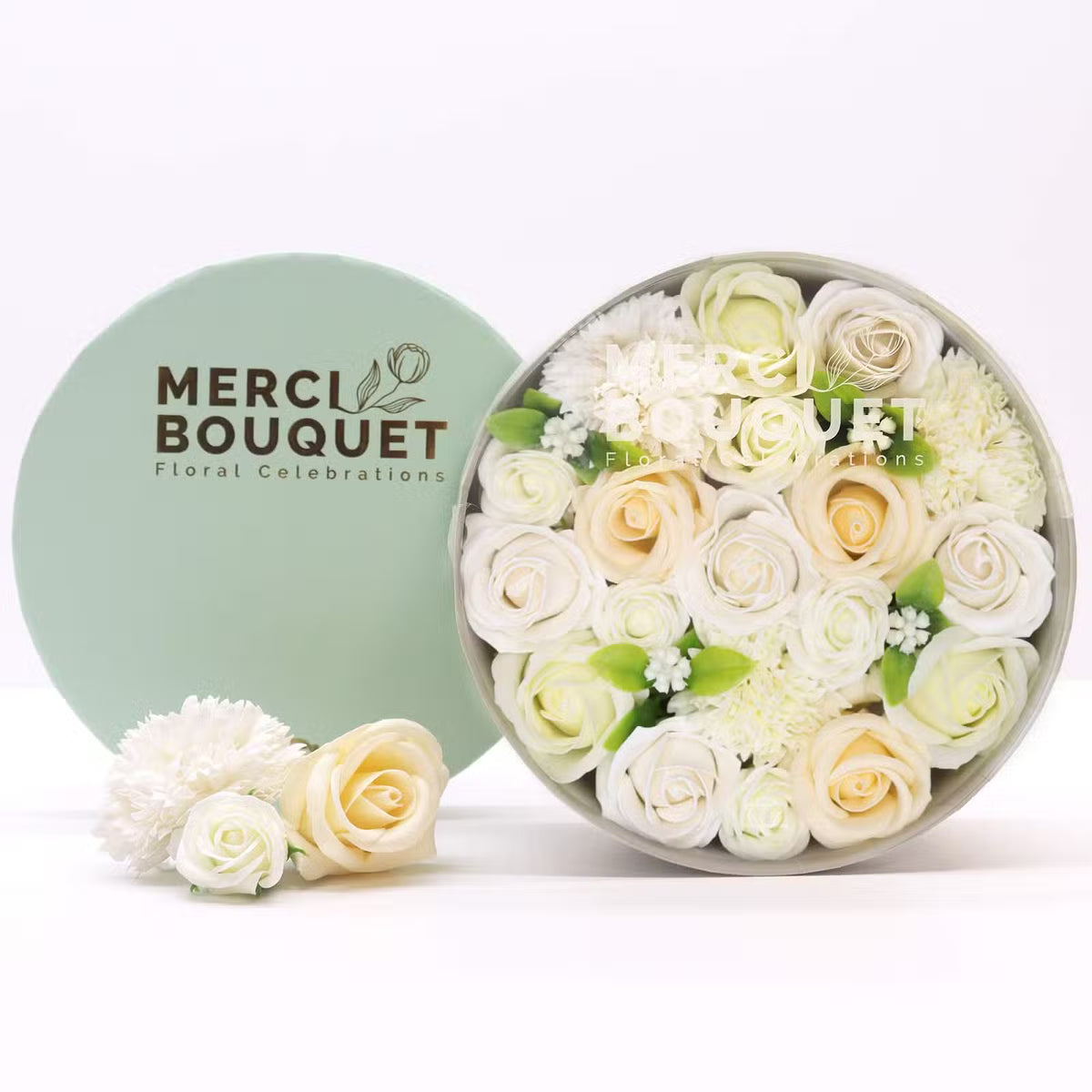 Boîte ronde - Fleurs de savon
