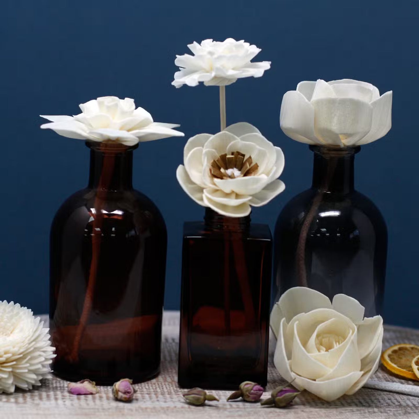 Diffuseur fleurs naturelles Grand œillet sur ficelle