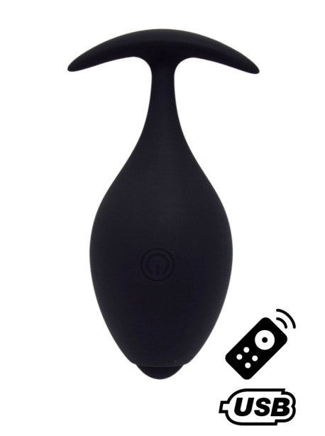 BABA, Plug vibrant anal noir USB avec télécommande