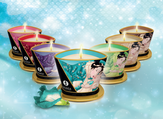 Bougie de massage lueur et caresses