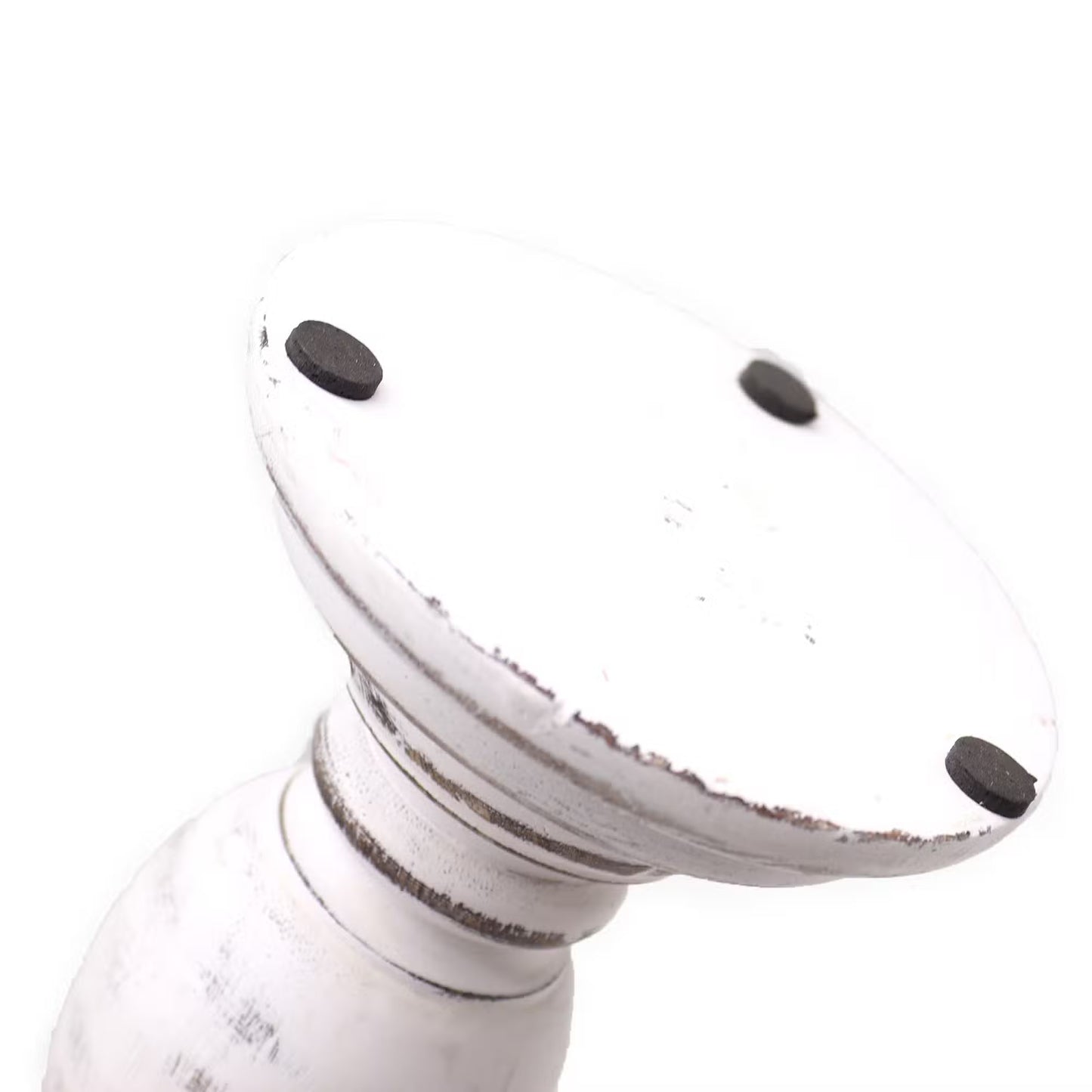 Bougeoir classique bois manguier blanchi - 3 tailles