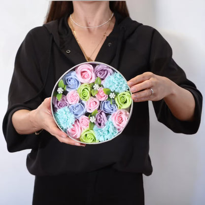 Boîte ronde - Fleurs de savon