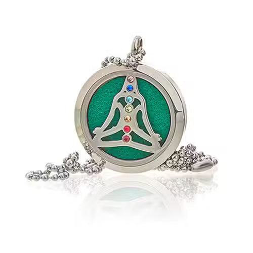Collier bijoux aromathérapie Chakra Yoga 30mm - 10 variantes
