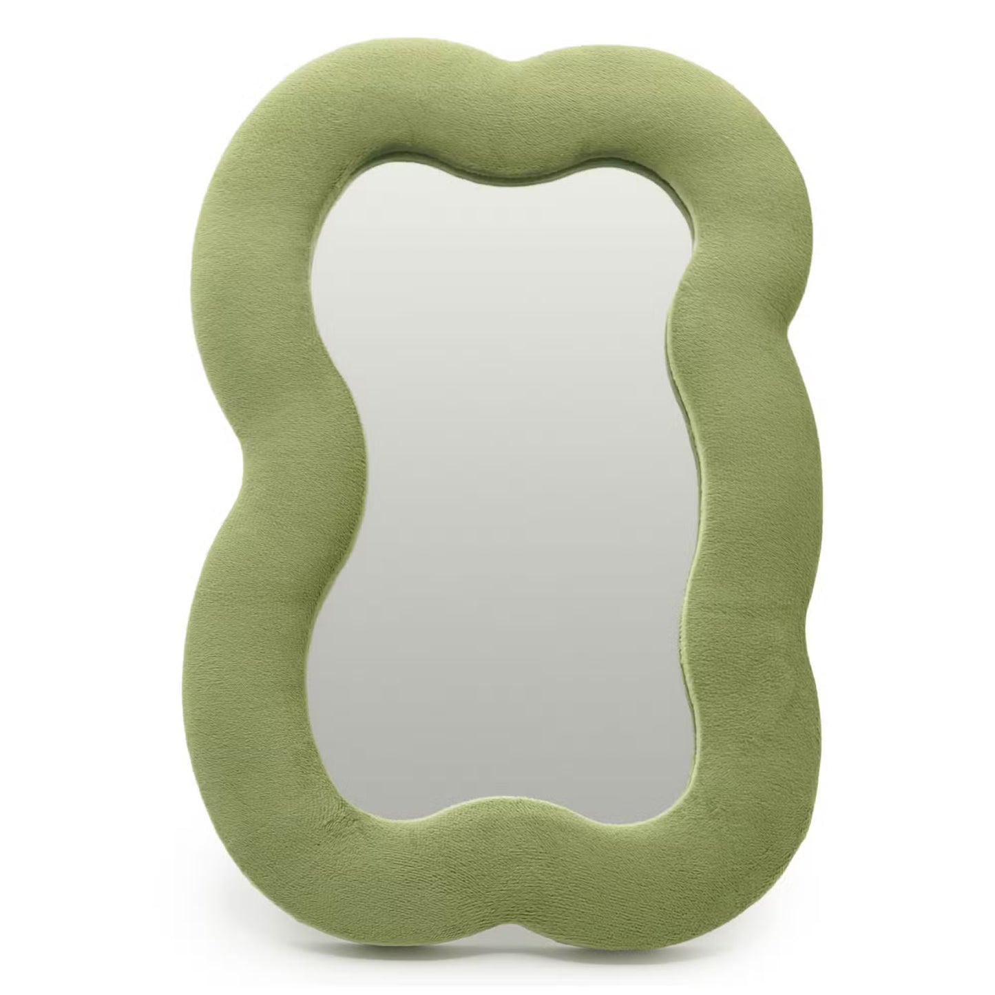 Miroir souple ondulé Grand nuage Vert mousse