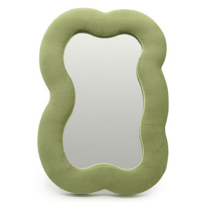 Miroir souple ondulé Grand nuage Vert mousse