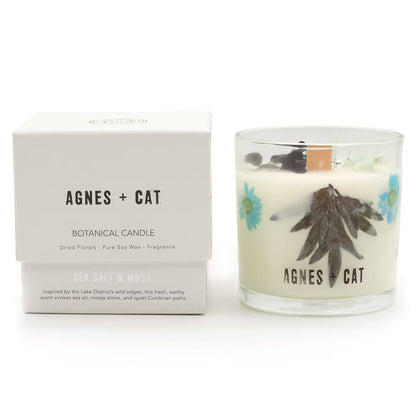 Bougie botanique Agnes + Cat cire soja mèche bois - 6 variantes