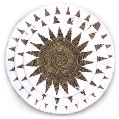 Ensemble 3 bols décoratifs jonc mer crème