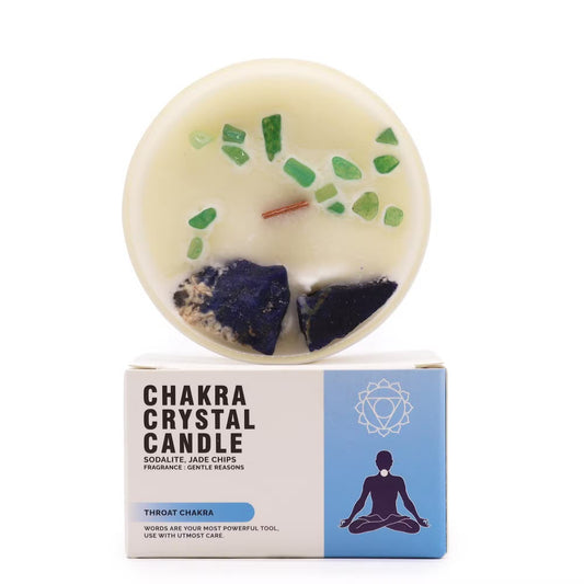 Bougie cristal Chakra cire soja pierres précieuses - 7 chakras