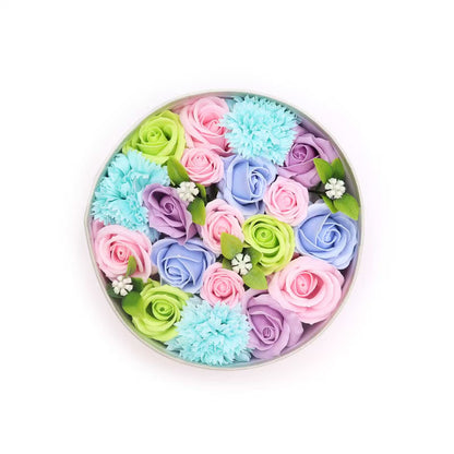 Boîte ronde - Fleurs de savon