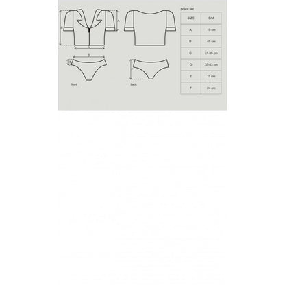 Police set Costume 6 pièces - Noir